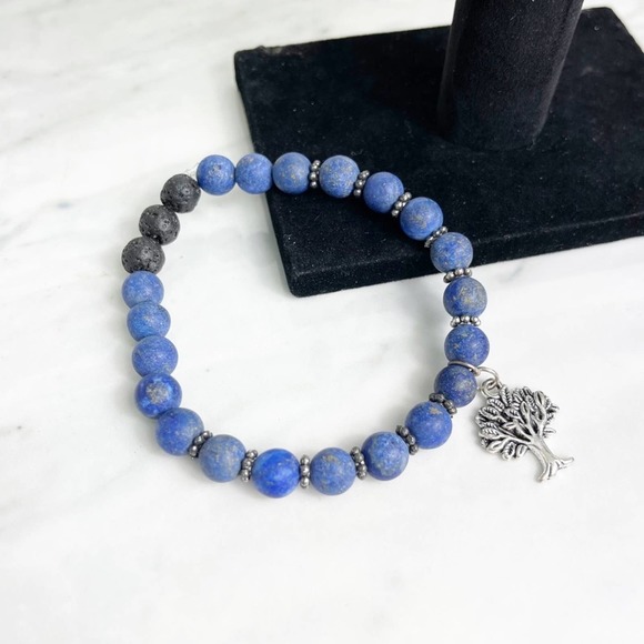 Hand Crafted Jewelry - Aromatherapy Lava Stone Handmade Beaded Bracelet